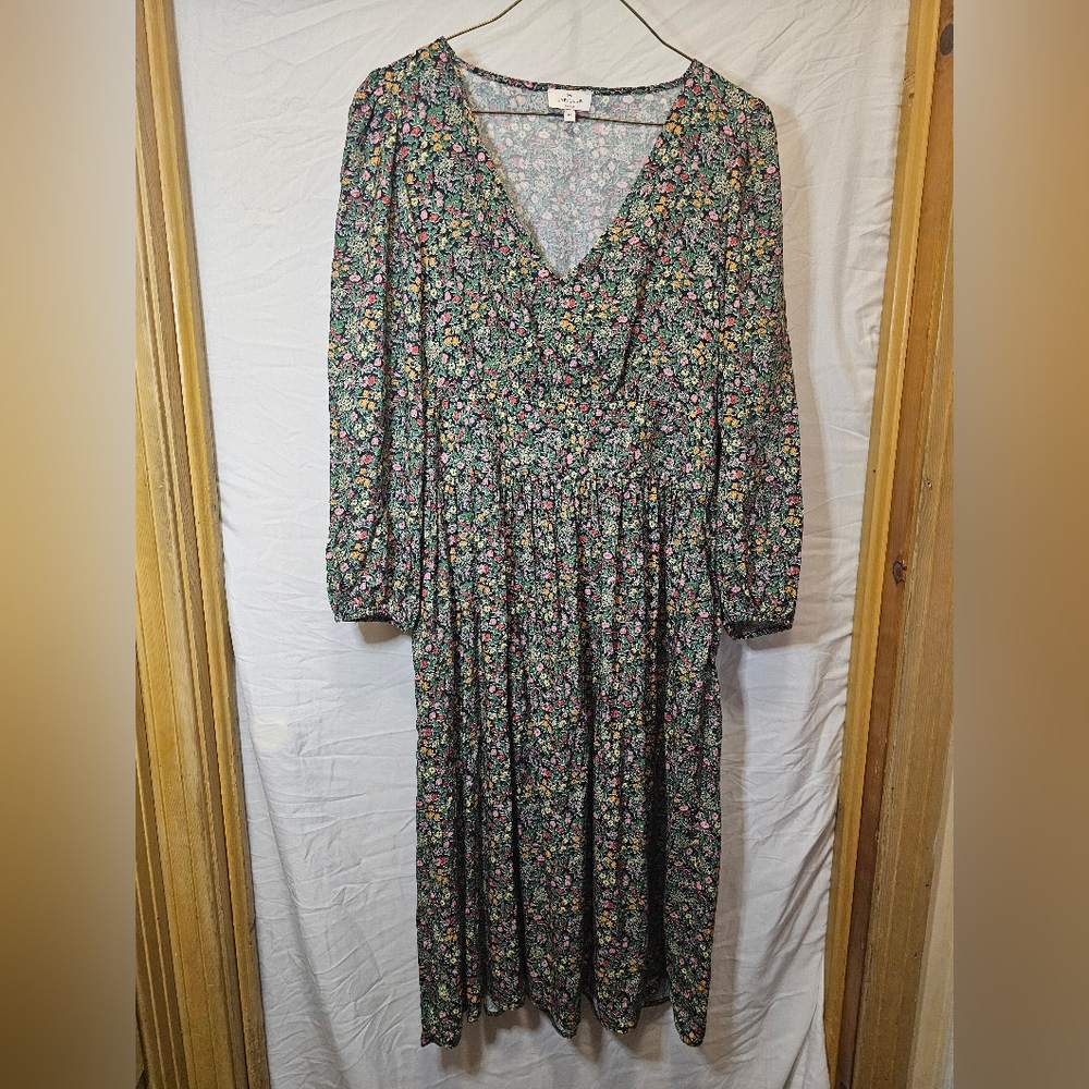 Cyrillus Paris Floral Midi Dress Size 40